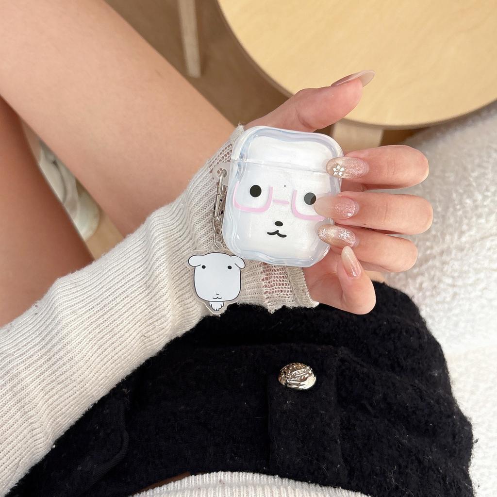 Glasses puppy AirPods 1 protective case female apple 1/1 generation AirPods pro1 earphone case cute