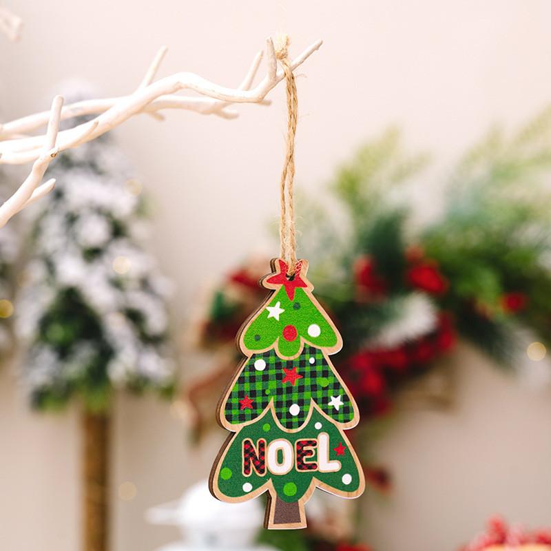 Colorful Beautiful Wooden Christmas Tree Ornaments With Santa Snowman And Elf Designs To Brighten Your Holidays