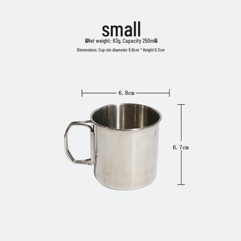 Outdoor 304 Stainless Steel Camping Mug with Handle 250ML