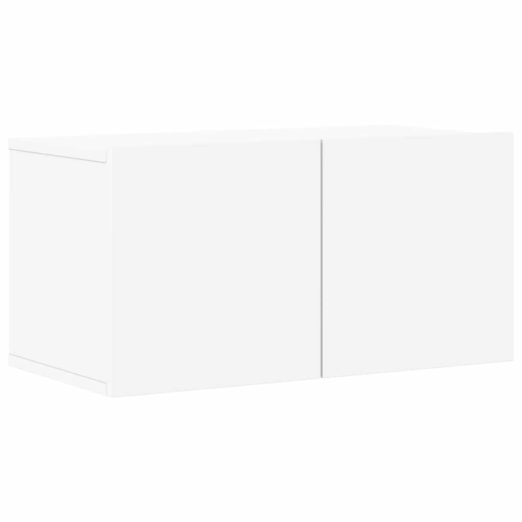 8 piece TV cabinet set white particleboard