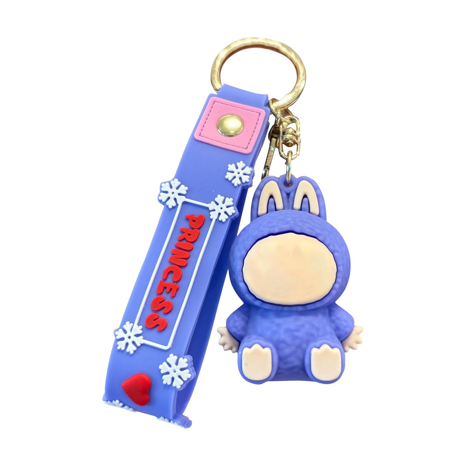 

Брелок для ключей в виде машинки с объемным узором в виде куклы One Size