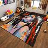 Modern Art Style Colorful Portrait Print Decorative Area Rug Suitable for Use As an Anti-slip for Living Room Bedroom Sofas