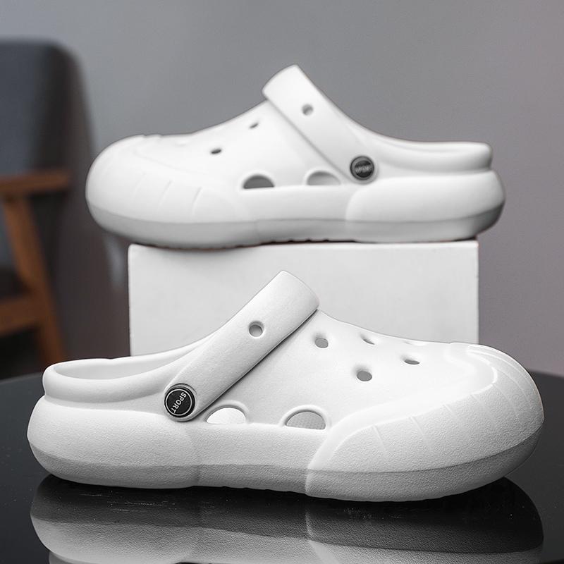 Men Women Summer Beach Shoes Sandals Men's Holes Slides Hollow Breathable Flip Flops Clogs Casual Shoes Fashion Beach Slippers