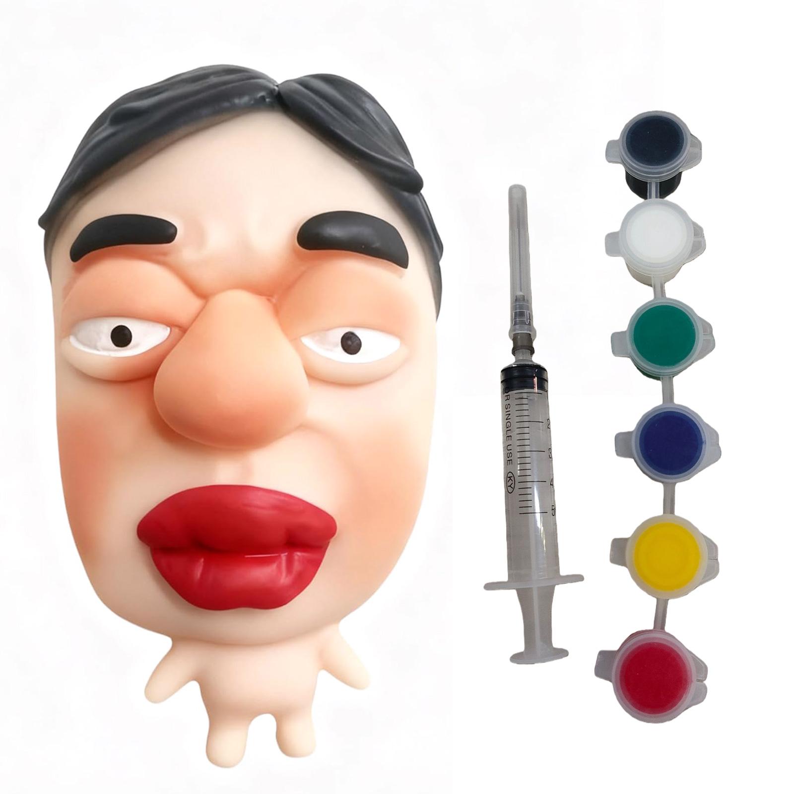 

Soft Cute Face Toy with Sensory Cream Pimple Popping Fidget Toys Slow Rebound Decompression Ball for Home Office