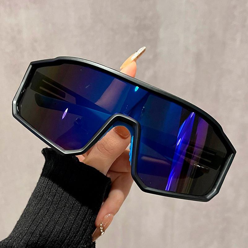 2PCS Cool Cycling Windproof Oversized Sports Sunglasses Trendy Outdoor Eyewear for Women Men