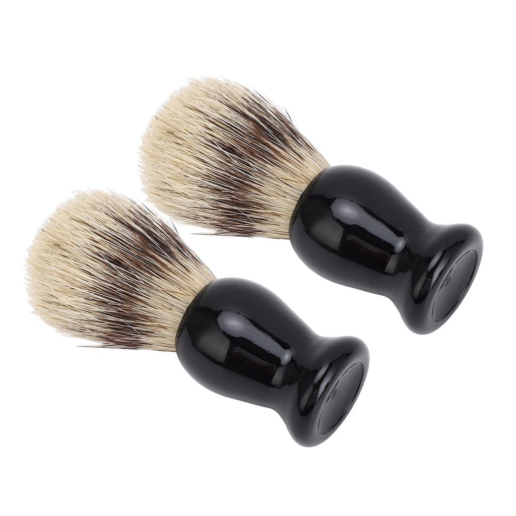 2 ks Holicí štětka pro muže Protiskluzová rukojeť Zvětšuje pěnu Měkké štětiny Štětka na pěnění vousů
