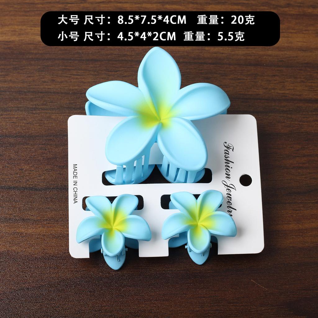 2025 New Egg Flower Grab Clip Retro Color Flower Hair Claw Clip Lady Side Grab Half Grab Back Head Shark