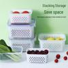ZISIZ Transparent Plastic Drainer Food Storage Box