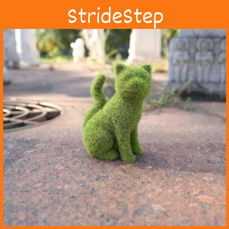 Posture Sitting Resin Cat Dog Plush Ornament Suitable For Daily Decor Balcony