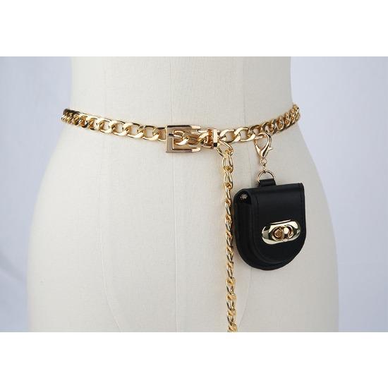Men'S And Women'S Hip Hop Metal Chain Bag Accessories Dress Jeans Belt Decorative Trendy Chain