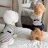 Breathable Pet Striped Short Sleeve Soft Pet Skirt Pet Clothes Pet Princess Dress  Summer