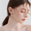 Atmospheric Simple Fuman Freshwater Pearl Earrings S925 Silver Needle Stud Earrings Women'S Accessories