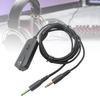 Computer Headphone Cable 3.5mm Female To Male Audios Cable with Mute & Volumes Controls Gold-Plate Connectors 200cm
