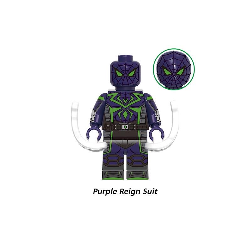 G0120 Superhero Building Blocks Spider-man Great Responsibility Suit In Red Cape