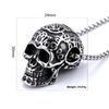 Meier Stainless Steel Punk Skull Men's Everyday Necklace