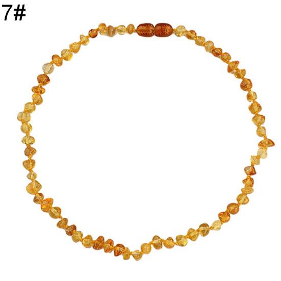 Retro Femei Chihlimbar natural Colier cu margele Bijuterii Cadou de Ziua Mamei lucrate manual