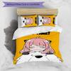 3pcs Spy Play Anya pattern bedding set duvet cover set includes duvet cover &pillowcases,perfect all season bedroom decoration&gift