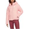 Solid Color Logo Print Reversible Hooded Cotton Jacket Women Jacket Pink CD9044-646