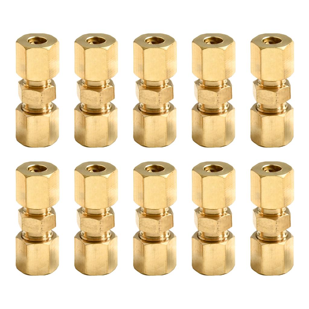 10pcs Car Brake Line Connector Joint For Brake Line Without Flaring 4.75mm 3/16" OD Tube Hydraulic Brake Lines Union
