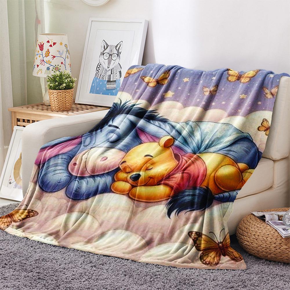 Clouds Butterflies Blanket Blanket Home Decor Machine Washable Sheet Outdoor Plush Blanket