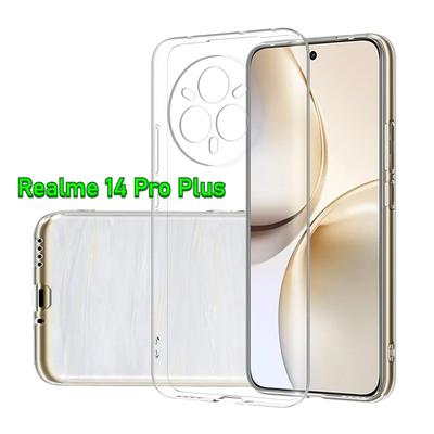 Ultra Thin Clear Soft TPU Phone Cases For Realme 14 Pro Plus 5G 14 Pro+ 14X 13 Pro Plus Transparent Camera Lens Protection Cover