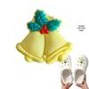 Detachable Christmas Shoe Buckle: PVC Flower Decoration for Hole Shoes