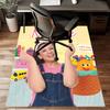 Tappetino Personalizzato Ms Rachel Mat con Nome, Tappeto Lavabile in Poliestere per Ingresso Interno, Regalo per Natale, Pasqua, Giorno del Ringraziamento