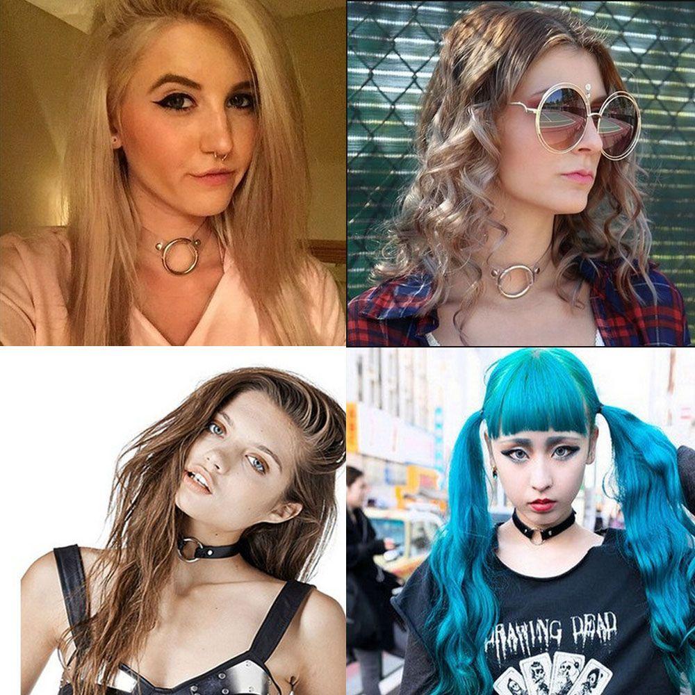 

Цепочка с заклепками в стиле Харадзюку, готическое ожерелье с воротником в форме сердца, колье с уплотнительным кольцом в стиле панк