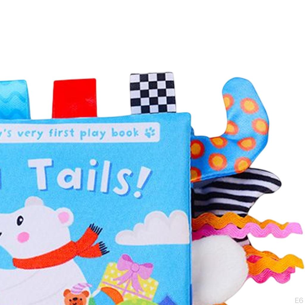 3D Animal Baby Car Toys Crinkle Paper Early Educational Interactive Cloth Book for 6 To 18