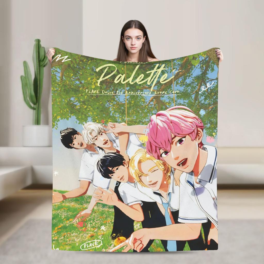 Kpop PLAVE Caligo pt  Blanket  Travel Flannel Throw Blanket For Bedroom Super Warm Custom Quality Bedspread Gift Idea