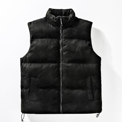 Lockere Wildlederweste für Paare, dicke, warme Baumwolljacke mit Stehkragen für Herbst und Winter