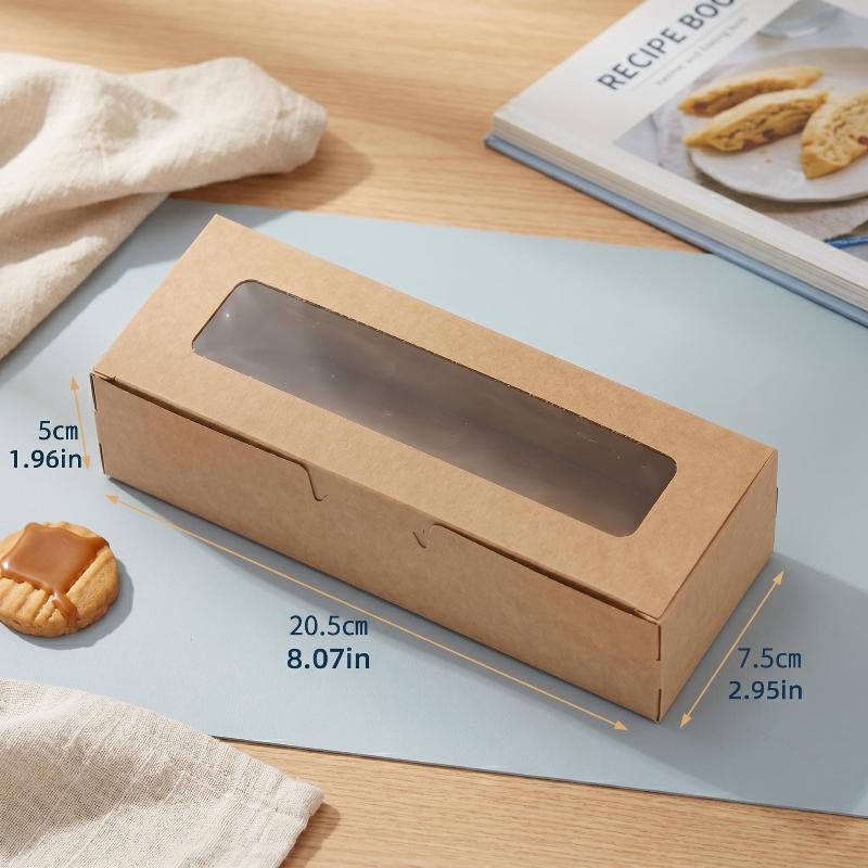 5/10 Peças Caixa de Papel Kraft para Macaron Bolo Biscoitos Embalagens para Bolos da Lua Caixas de Embalagem Casamento Aniversário Lembrancinhas Festival Pacote de Presente