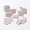 Astuccio quadrato Muji in nylon anti-piega con apertura ampia