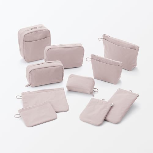 Astuccio quadrato Muji in nylon anti-piega con apertura ampia