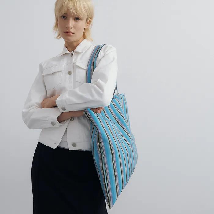 Line Up Eco Bag_Mint Sky