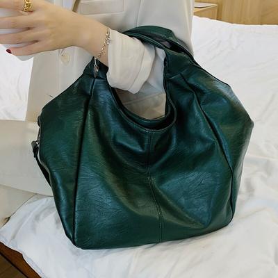 Large Soft Leather Tote Bags For Women 2021 New Simple Hobo Bag Fashion Korean Shoulder Handbag Female Crossbody Half Moon Bags