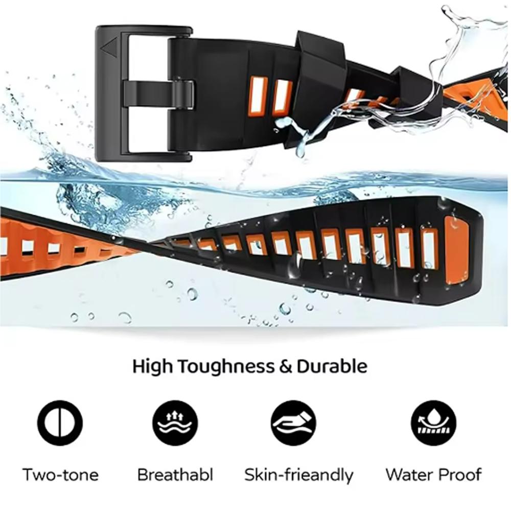 22mm 26mm Silicone QuickFit Band For Garmin Fenix7 7X 8 E 6 6X 5 5X/Epix Gen2/Instinct/Forerunner 970 Smart Sport Strap Bracelet