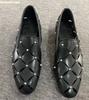 Fashion Round Toe Slip On Summer Black Shoes 2025 New Fashion Men Casual Shoes Rivet Breathable Leather Flat Sole Novelty Sandals