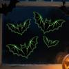 Luminous Window Clings Decor Happy Halloween Fluorescent Wall Decal  Party Decor