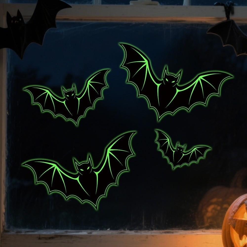 Luminous Window Clings Decor Happy Halloween Fluorescent Wall Decal  Party Decor