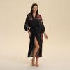 Yaoting Satin Plus Size Women's Long Sleeve Pajamas and Bathrobe Set - Spring/Fall Collection WP5021