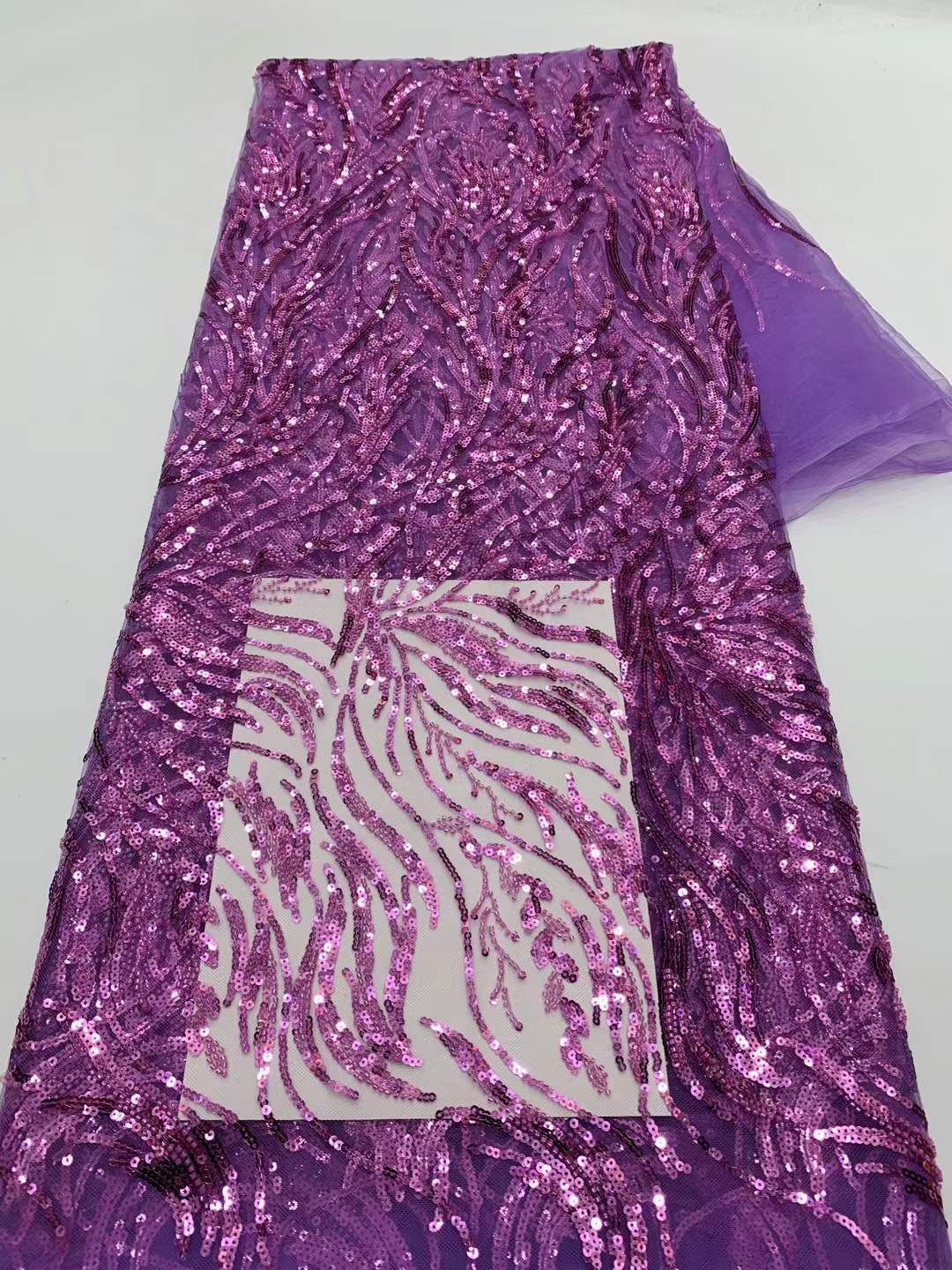 

African Lace Fabric 2025 Sequins Embroidery Groom Nigerian Bridal High Quality French Tulle Lace Fabric For Wedding Party Dress 5 yards&120cm