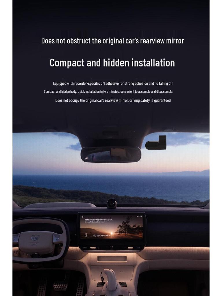 WiFi HD Dash Cam with Mobile App Connection, USB Car Recorder, and Wire-Free Installation