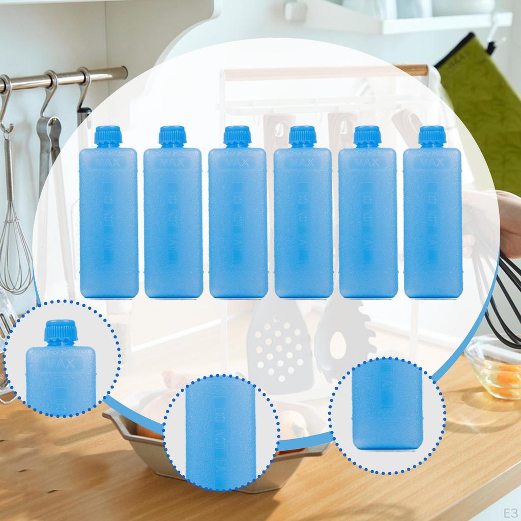 6 Eisblöcke, um Getränke auf Reisen, beim Camping, beim Angeln und am Strand kalt zu halten.