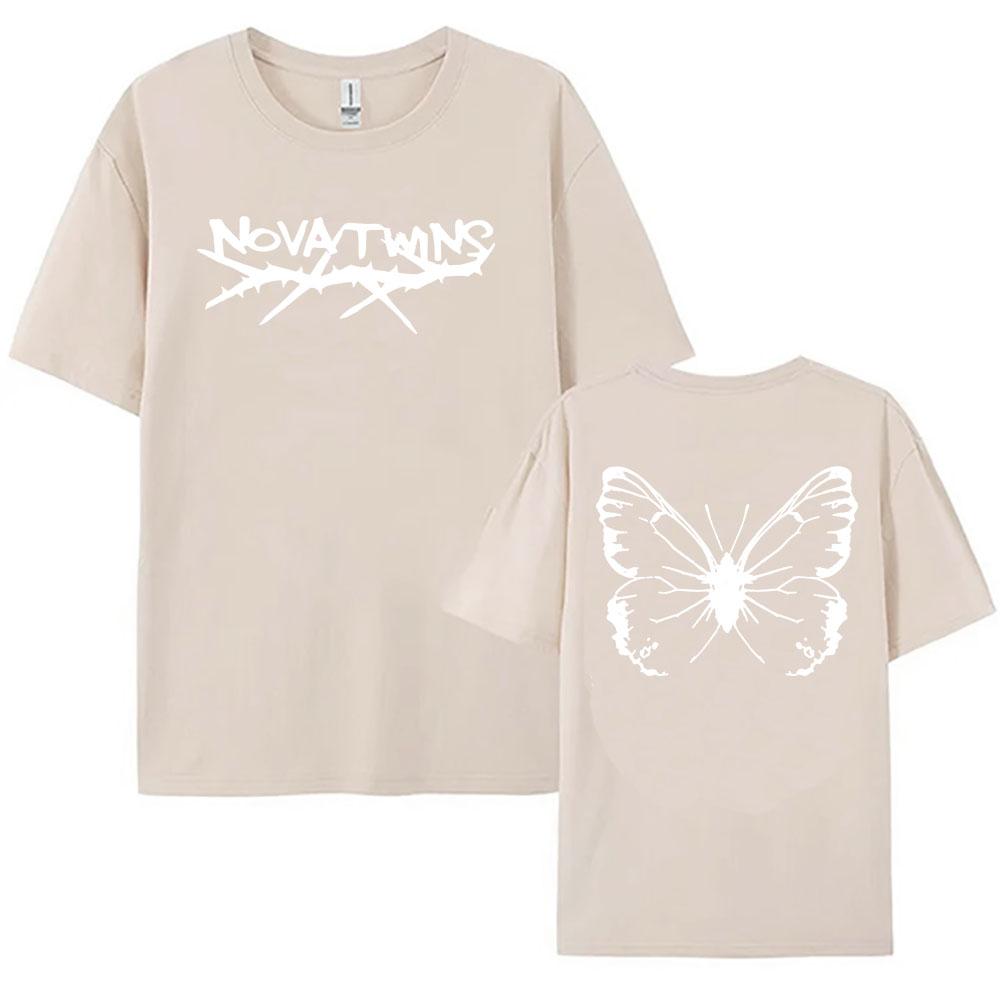 Nova Twins Music Group Print T-Shirt Baumwolle Kurzarm Damen T-Shirts Unisex Streetwear Grafikdruck T-Shirt Damen Kleidung