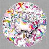 50 Rainbow Unicorn Graffiti Stickers: Water-Resistant for Tablet, Scooter, and Car