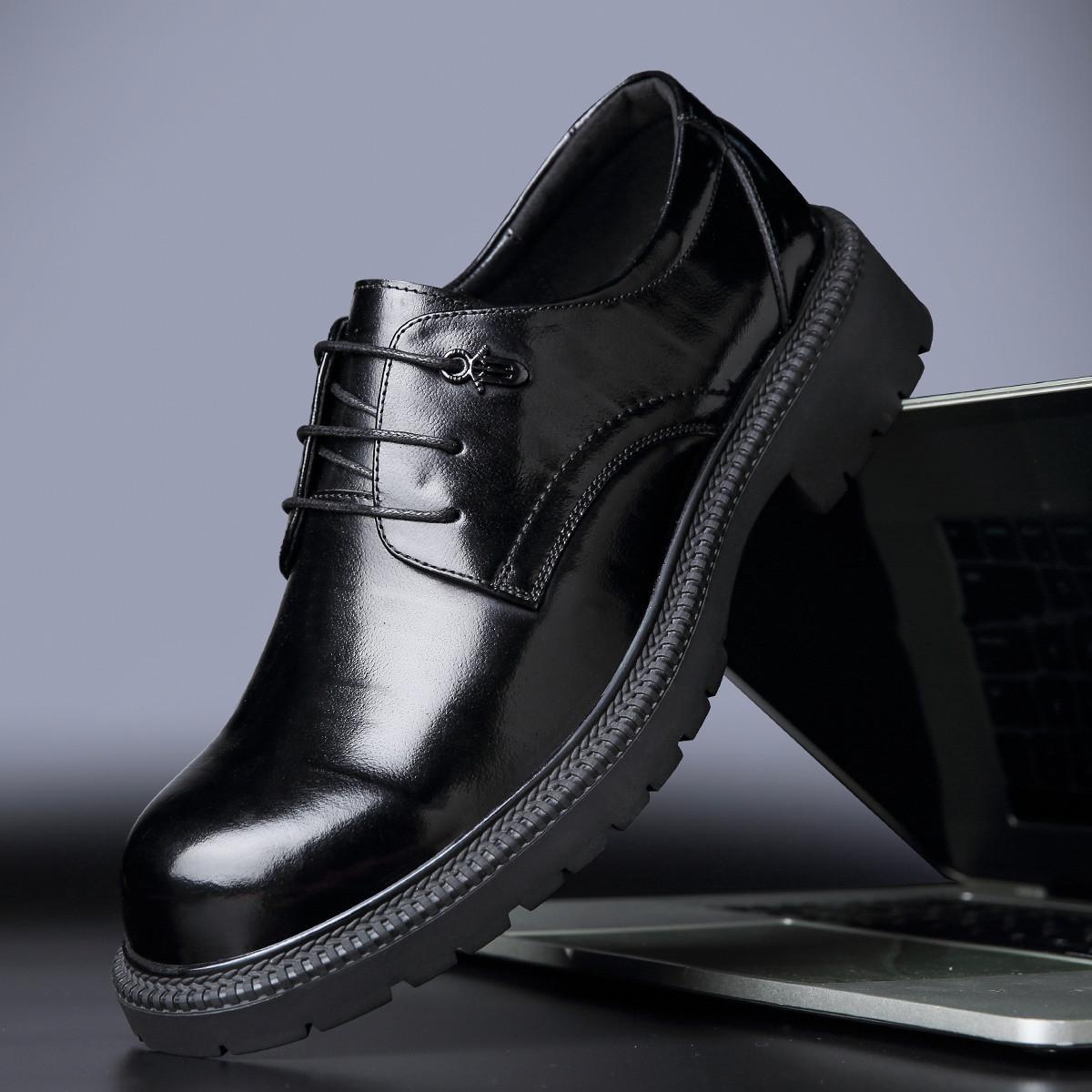 

Мужская деловая кожаная обувь 2025 года, натуральная кожа, мужская обувь высокого класса, модельная из первого слоя коровьей кожи, для работы, свадебные туфли дерби, с большим носком 44