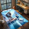 Cute Olaf Snowman Face Expression Rug Carpet Large Area Rug Non Slip Washable Floor Mat Gamer Room Bedroom Home Decor