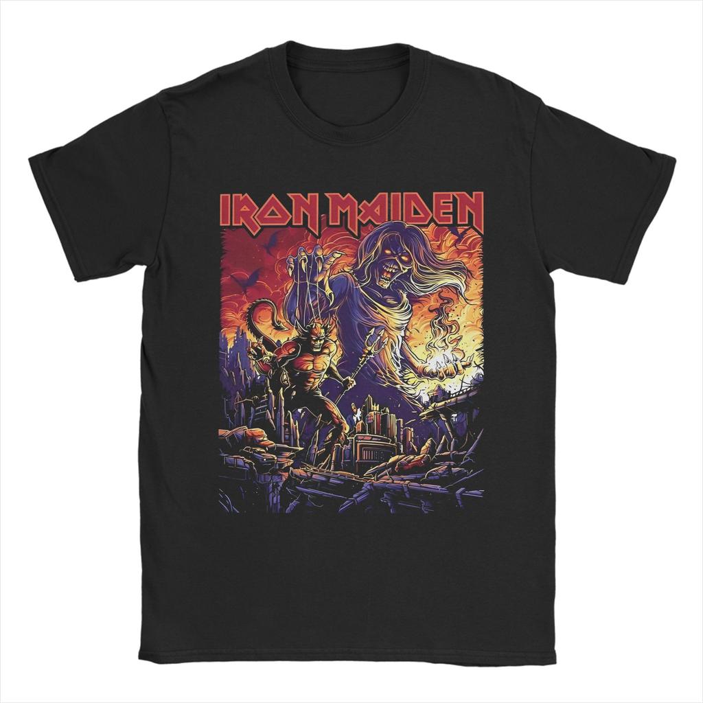 Fears Of The Darks T-Shirts for Men Women I-Iron M-Maidens  Cotton Tee Shirt Crewneck Short Sleeve T Shirts Plus Size Clothing
