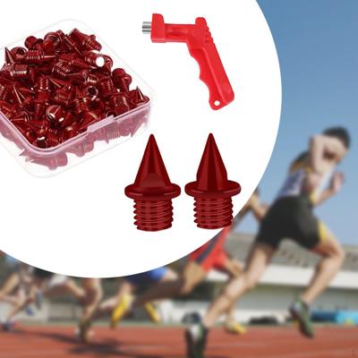 60 Pieces Track Shoe Spikes Replacement for Shoes 5mm with Wrench